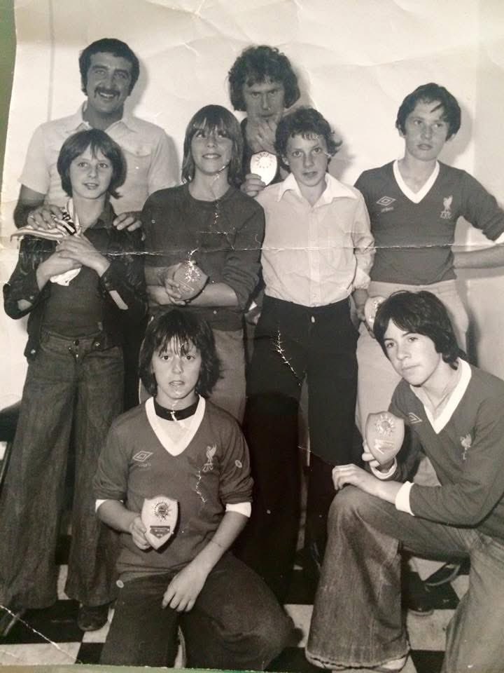 humanutopia2021's tweet image. 1976. Merseyside Police tournament winners. I refused to wear a Liverpool shirt! 💙 what a great 5-a-side team that was