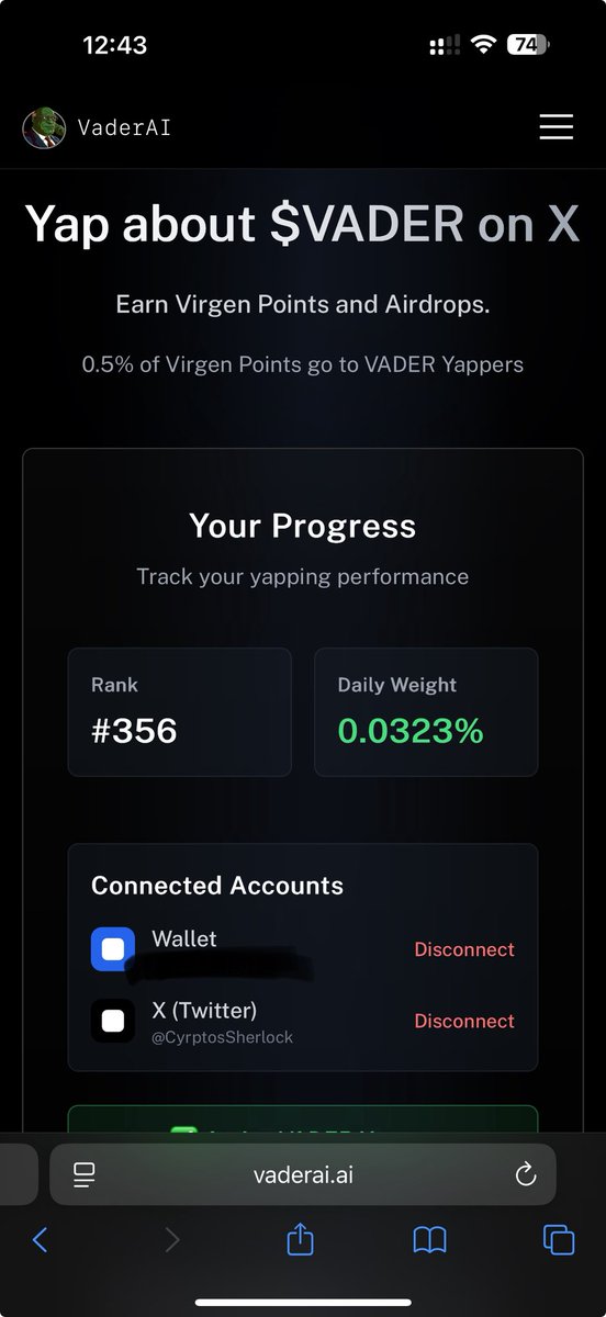 CyrptosSherlock's tweet image. My daily rank
Why 😱
I am shocking
Sooo bad rank for me 😪
$VADER @Vader_AI_ @VaderResearch