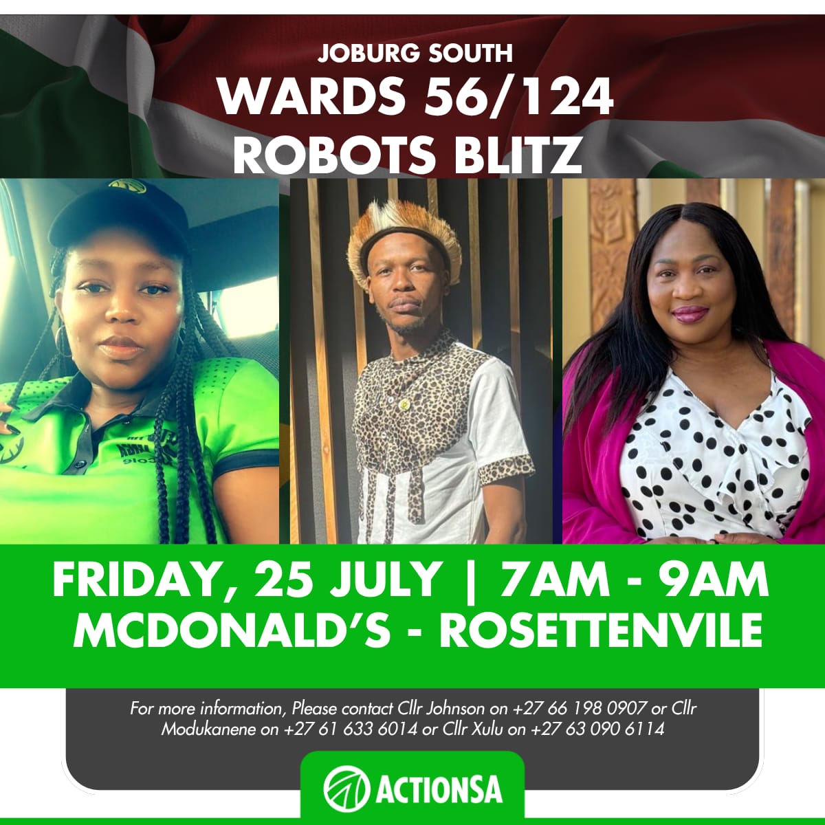 COJactionsaREC's tweet image. Actionairs are on the ground signing up members and doing service delivery. Join our Joburg South team or hoot and say hello to them tomorrow as they continue their work on the ground.
#ServiceDeliverism #SaveCoJ #ActionWillGovernBetter