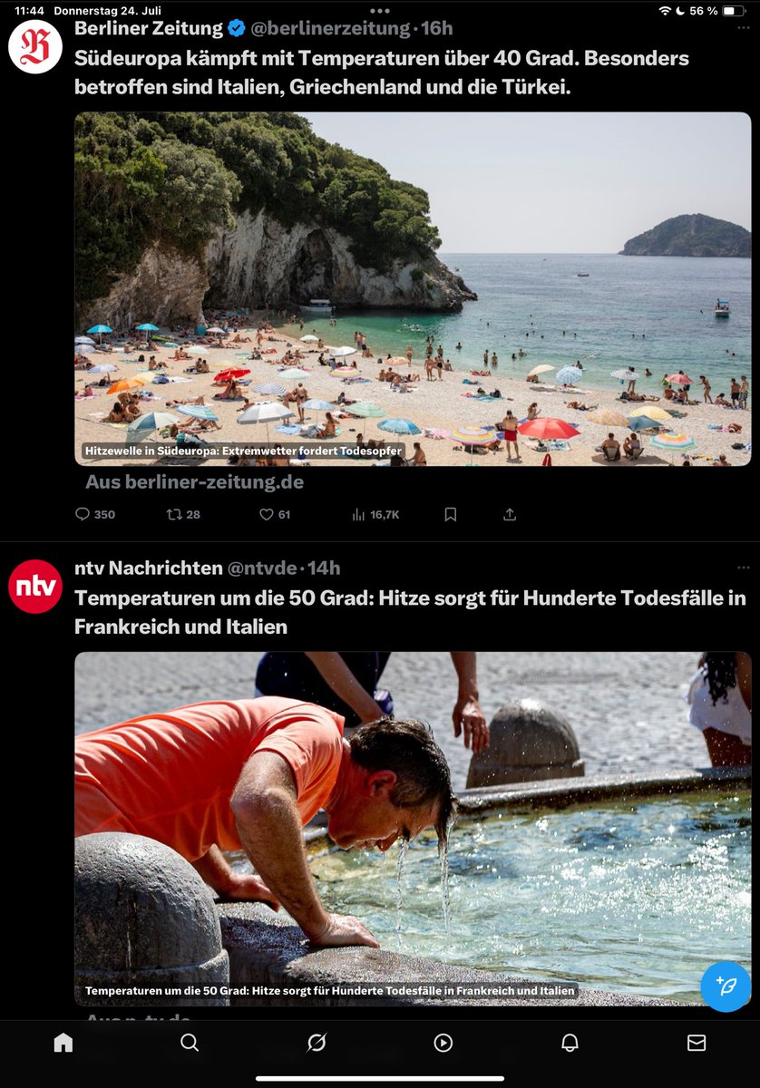 Weil in Deutschland gerade keine Angst mit Hitze gemacht werden kann 🫣Wir werden alle sterben 🤔