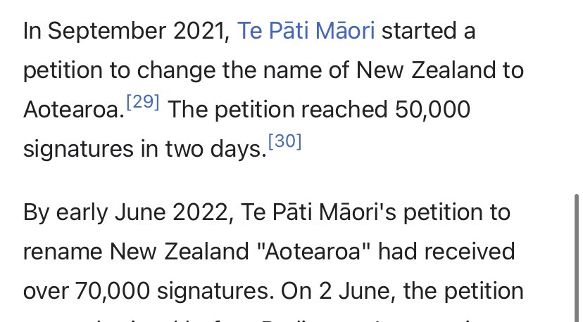 A TPM petition to change to name of New Zealand to Aotearoa got 50,000 signatures in two days…

But then it took nine months to get another 20,000 signatures 

That suggests to me that 70K is about it…

Round up to 100K if you want

Out of 5.5 million Kiwis 

😬