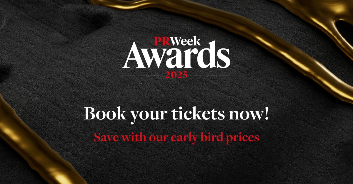 PRWeekAwards's tweet image. Now that your PRWeek Awards 2025 shortlist is out are you ready to celebrate?
Secure your tickets to the biggest night in PR ➡️ shorturl.at/eOI2J
Early bird prices available until Friday 8 August - don't miss out! 🚨 💰