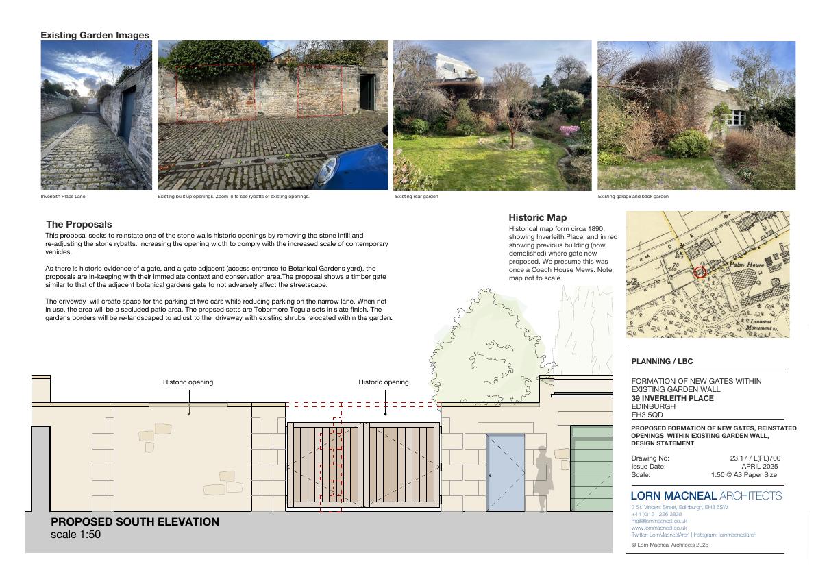 ediPlanUpdates's tweet image. π 39 Inverleith Place Edinburgh EH3 5QD
π Reopens and widens historic stone wall opening, adds hardwood gates and a cobbled driveway to create discreet off-street parking. .
β Scale: 3/10
π Ref: 25/03675/LBC
π tinyurl.com/22b7n72j
#PlanningUpdates #Edinburgh