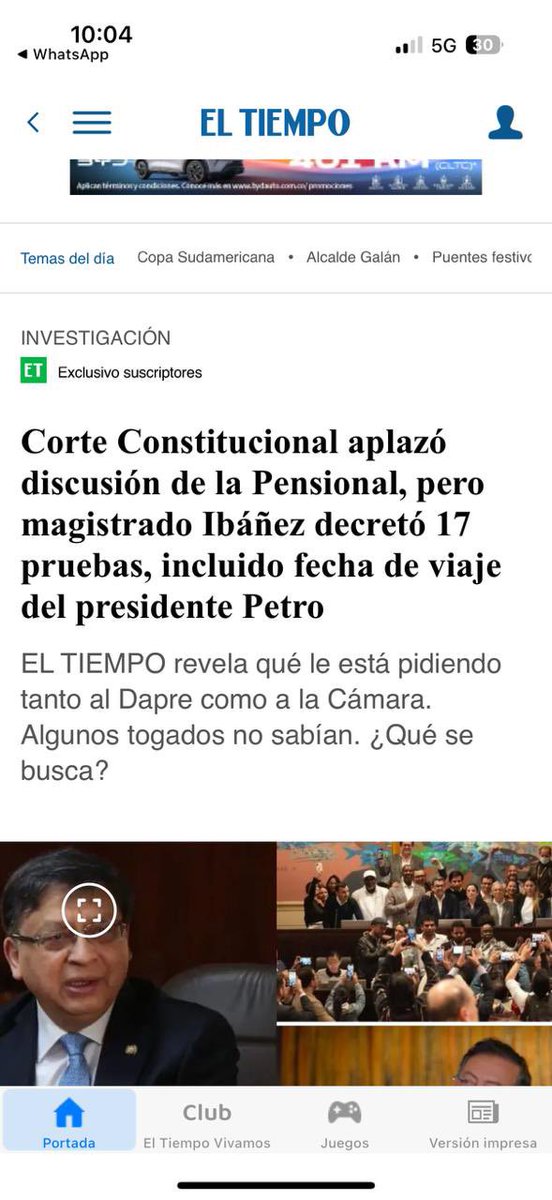 La Corte Constitucional aplazó el estudio de la #ReformaPensional. El magistrado ponente Jorge Enrique Ibáñez decretó 17 pruebas, entre ellas la fecha del viaje del presidente Petro durante el trámite legislativo 🤯

⚠️ La Ley 2381 de 2024 fue aprobada democráticamente por el