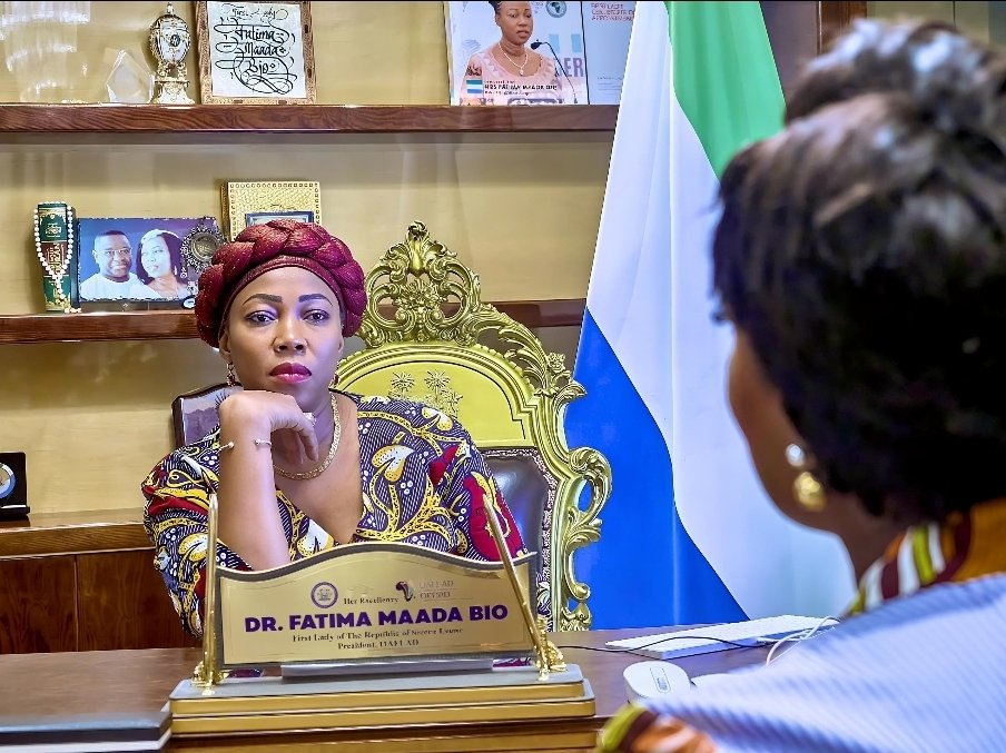 Adaeze_Oreh's tweet image. What an absolute pleasure it was to meet with the First Lady of the Republic of Sierra Leone and the President of the Organization of African First Ladies for Development (@OAFLAD), Her Excellency @FatimaMaadabio Bio on her invitation.
We discussed the importance of her focus…