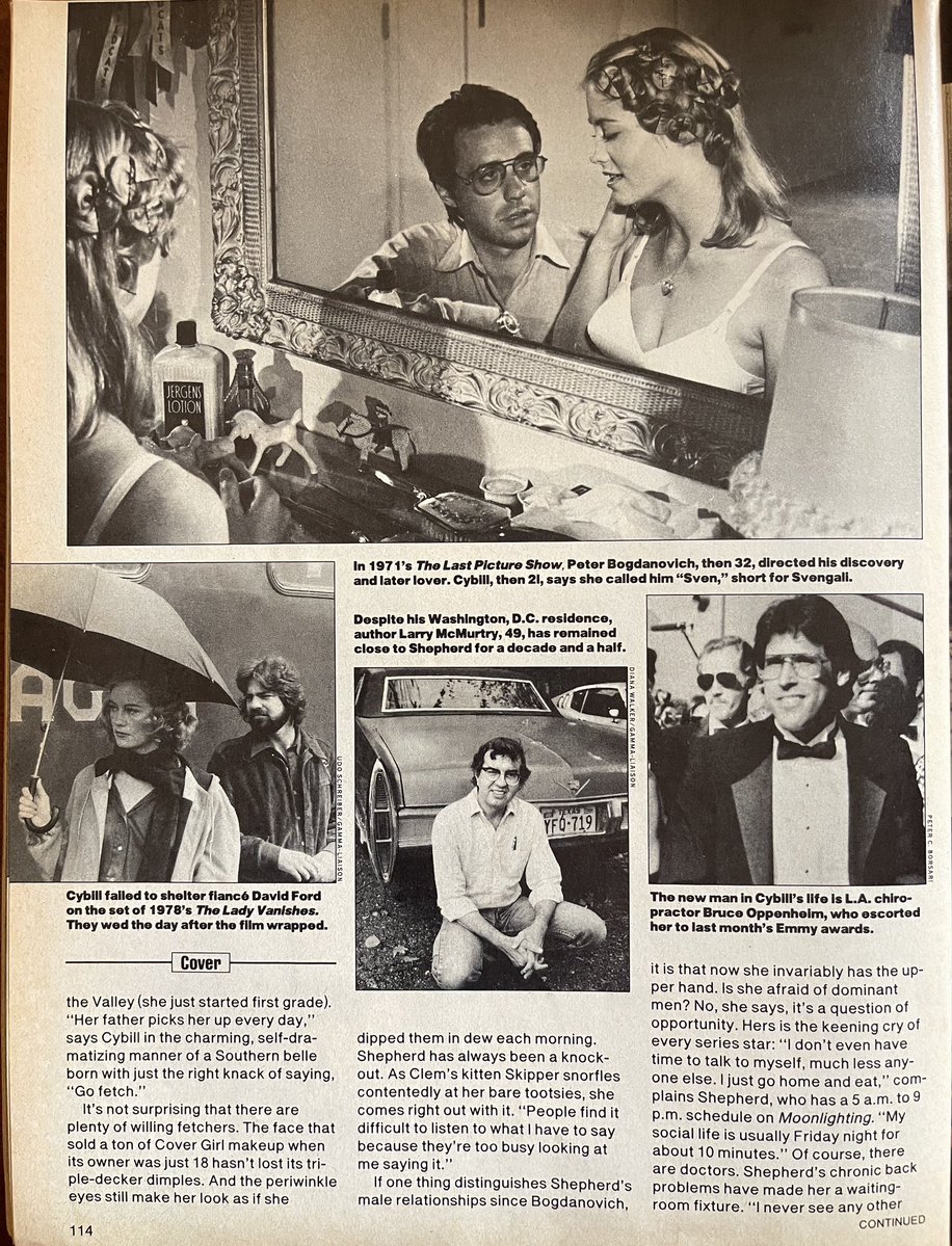 Moonlighting’s Cybill Shepherd, TV’s Sexiest Spitfire. People Magazine, November 4, 1985. From my personal collection. #moonlighting