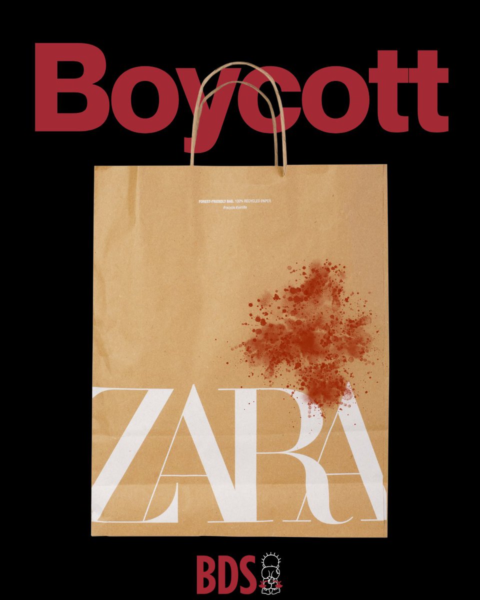 #BoycottZARA

<a href="/ZARA/">ZARA</a> has chosen to fashion-wash genocide and apartheid. 

#BoycottZara until it ends its criminal complicity.

bdsmovement.net/news/boycott-z…