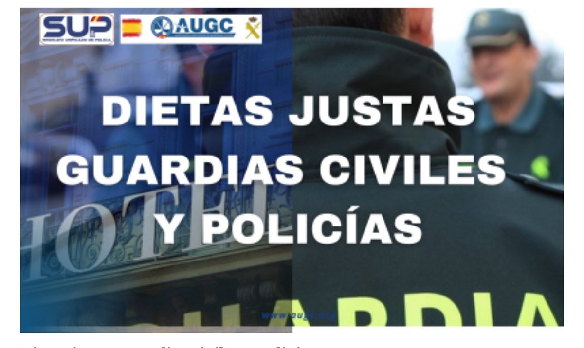 📢 “Se está trabajando en una propuesta”…
Eso dice la Guardia Civil tras 19 años sin actualizar las dietas.

💶 28 € al día no alcanza ni para comer.
AUGC lo lleva denunciando años.

🕰 Ya no valen excusas: hacen falta soluciones.

#DietasDignas #GuardiaCivil

+info👇