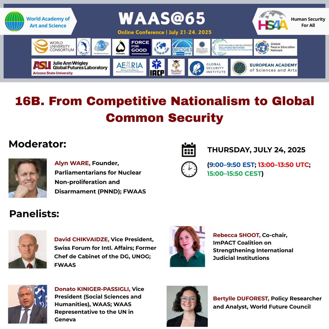 _WAAS_'s tweet image. ⏳ Just 2 hours to go until today's sessions of the WAAS@65 Conference begin!
Get ready for another round of powerful insights and global collaboration to shape a better future.
🖥️ Join via Zoom:
🔗 Parallel A: us02web.zoom.us/j/81669791341
🔗 Parallel B: us06web.zoom.us/j/83711354801