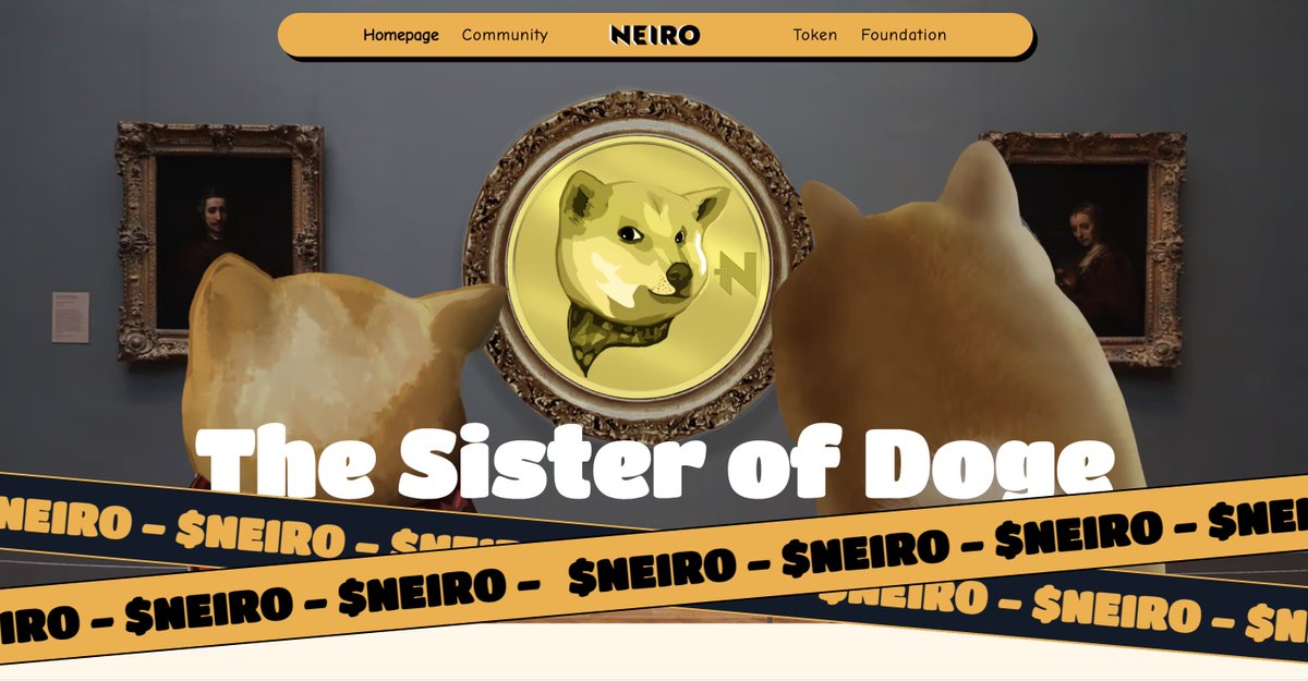 neiro's tweet image. As part of our 1-year anniversary on July 27, we are happy to let you know that both the token's and the foundation's websites have been merged and redesigned from scratch!
Long live the sister of Doge!