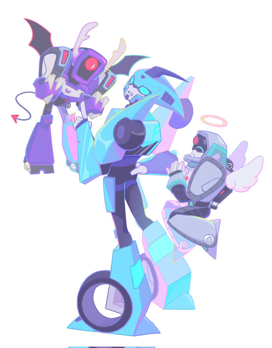 Raven163081's tweet image. 👼or😈?#Transformers #TransformersAnimated #shockblurr #Shockwave #blurr
