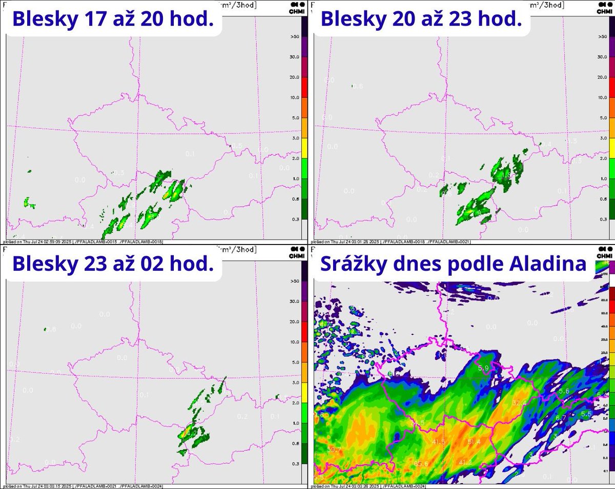 Dnes jsme vydali žlutou výstrahu na bouřky pro jihovýchod a východ našeho území. Počasí u nás postupně ovlivní mělká tlaková níže se středem na Maďarskem. Díky ní bude na jihovýchodě a východě území mít atmosféra dostatek energie pro silné bouřky, a tak počítáme s tím, že se zde