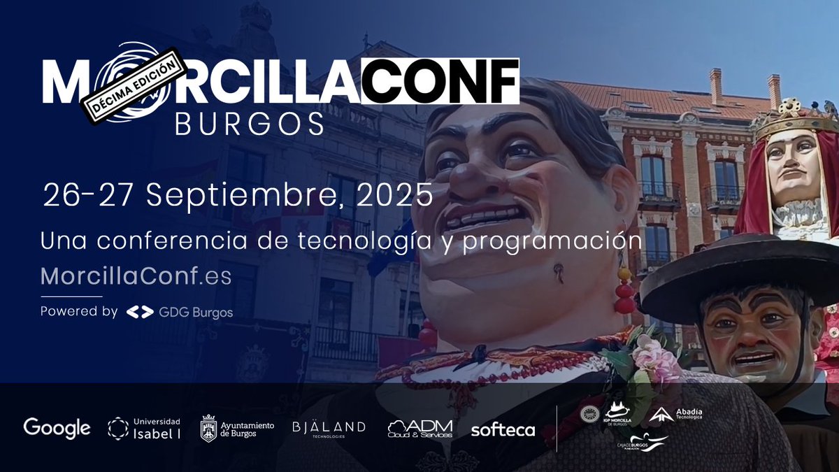 MorcillaConf's tweet image. 🎉 ¿Tienes ya tu entrada para nuestro 10º aniversario?

Este año lo celebramos a lo grande con ponencias, talleres, ambientazo... y sí, también morcilla. Además, estamos preparando varias sorpresas 🤫

👉 Más info y entradas en morcillaconf.es