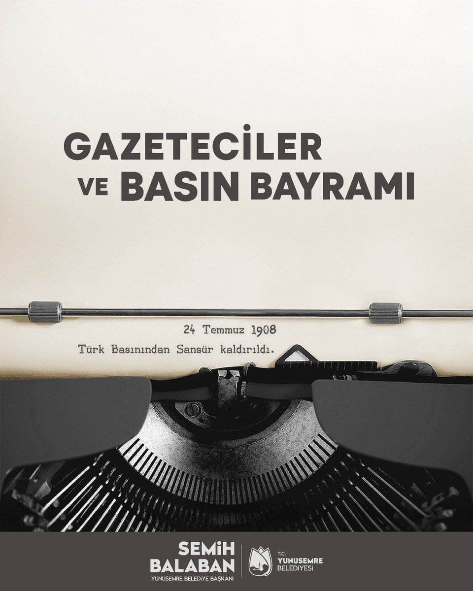 Basında sansürün kaldırıldığı bu anlamlı günde, halkın doğru ve özgür bilgi alma hakkı için gece gündüz emek veren tüm gazetecilere gönülden selam olsun!