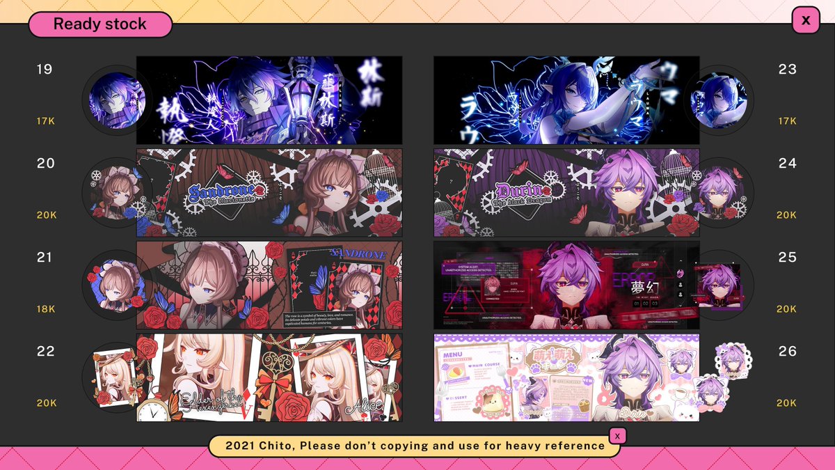 cheeydar's tweet image. Boleh bantu rt? terima kasih! 

Halo aku ada layout ready stock nod-krai yang bisa di take jam 19.10 nanti lewat DM! Untuk harga bisa dilihat di pictnya, no fee book yah! Paymentnya via qris. 

 #zonauang