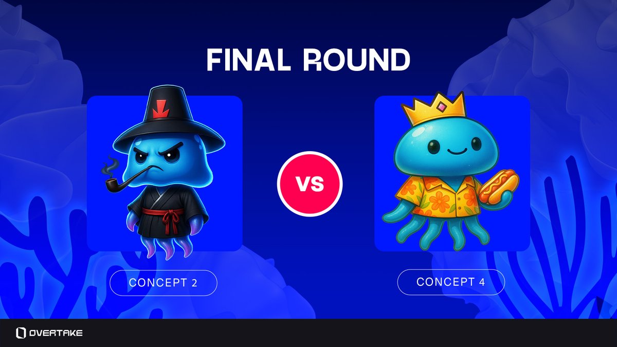 TAKUMI: Battle of Concepts – Final Round

Two remain. Only one will reign champion. 👑

Will it be Concept 2, the fierce, stylized jelly-warrior built for battle?

Or Concept 4,  the charming royal with tropical flair and polished vibes?

This is it.

Your vote doesn’t just pick