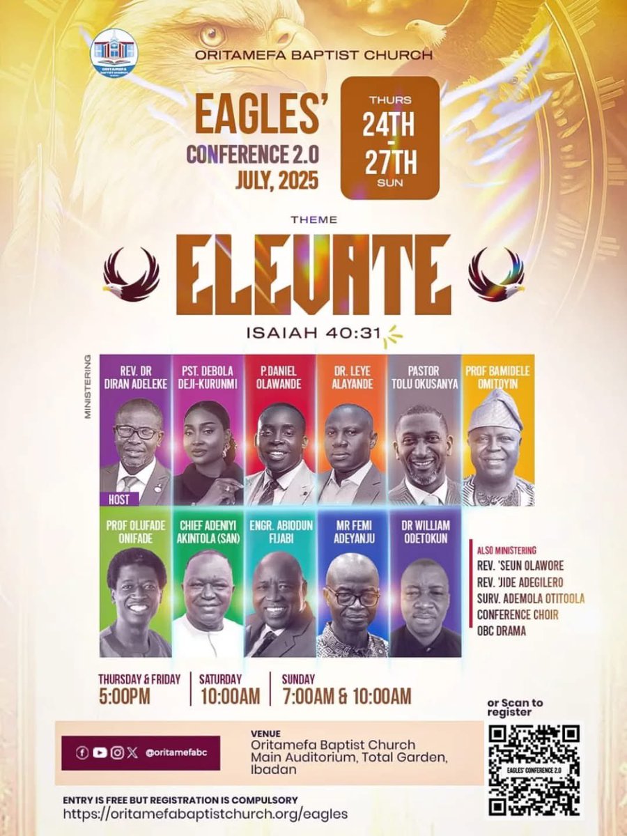 pdanielolawande's tweet image. Ibadan, get ready for a moment of encounter tomorrow.

It&apos;s going to be powerful. Join me in any of these two locations tomorrow.
Jesus will be glorified.