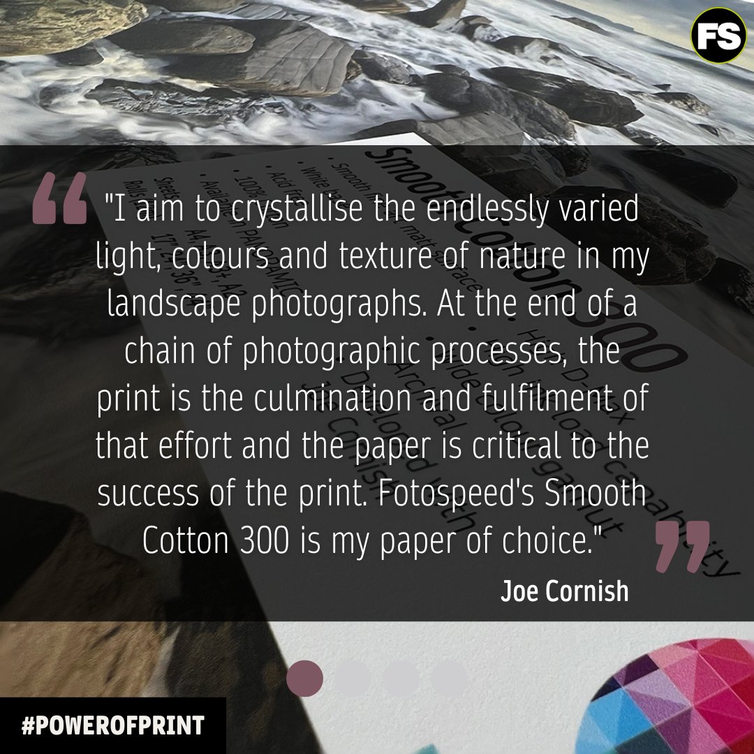 Fotospeed's tweet image. 🖨️ Fotospeed Smooth Cotton 300
✅ 100% cotton fine art paper
✅ Smooth, matt surface
✅ Natural white base
✅ Ideal for colour &amp;amp; B&amp;amp;W
✅ Archival quality

Gallery-ready results, every time.

🔗 fotospeed.com/smooth-cotton-…

#Fotospeed #SmoothCotton300