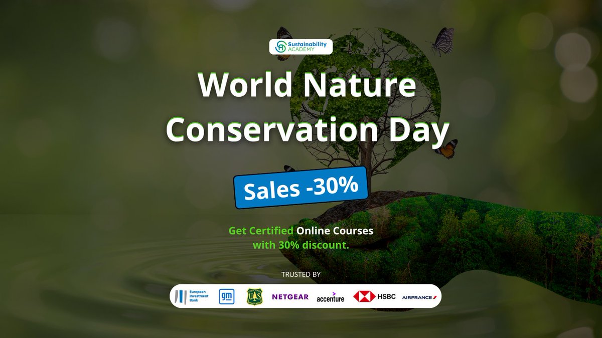 🔥 Summer Flash Sale is LIVE!
🌱 Save 30% on all ESG &amp; sustainability courses — through July 31.

🎓 Flexible. Certified. Trusted worldwide.
Enroll now → sustainability-academy.org/certified-esg-…

#SustainabilityAcademy #SummerSale #GreenJobs #ESGSkills