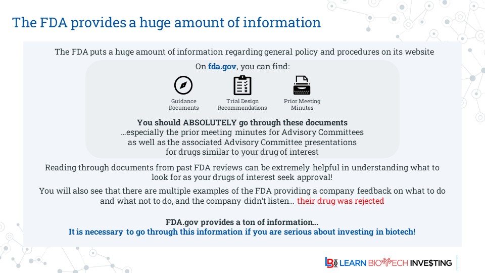 learnbiotech's tweet image. Investors, remember that the FDA puts out a wealth of information about drug candidates ahead of a potential approval 

A serious investor MUST read these!

They are the ultimate arbiter for approval in the US

#learnbiotechinvesting #biotech #investing #BiotechPrometheus