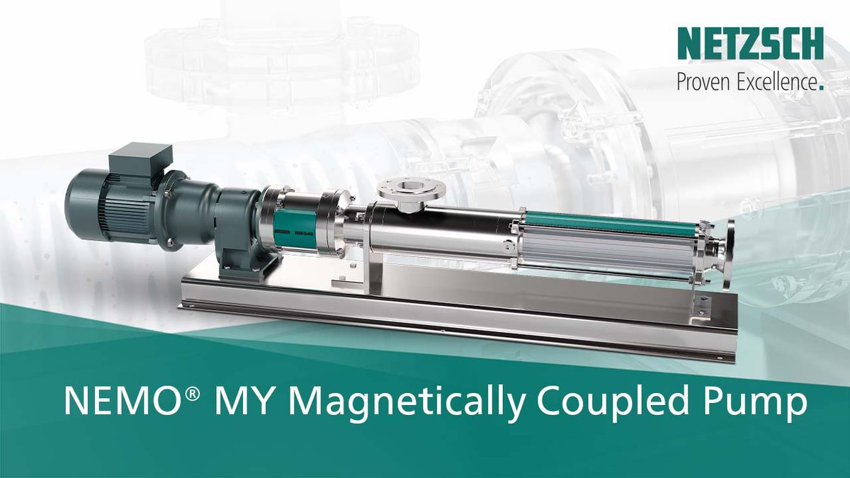 100 % leak-proof and 100 % performance – that’s the NEMO® MY magnetically coupled pump from #NETZSCH ➡️ netzs.ch/4njLmSW

Highlights:
⭐ Hermetically sealed pump
⭐ Maintenance-free seal
⭐ Easy cleaning

And much more 💯

#NETZSCHWORKING