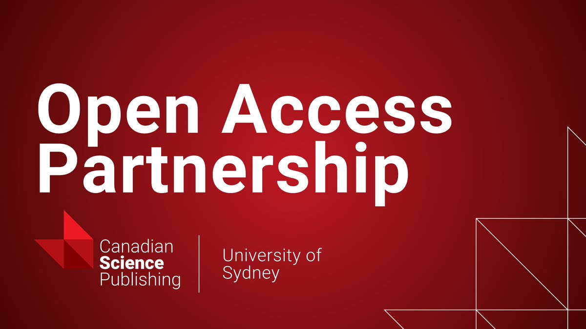 cjfas's tweet image. We partnered with @Sydney_Uni to broaden publishing opportunities!
USyd researchers can benefit from full read access to @cdnsciencepub journals and can publish #OpenAccess without APCs. Learn more ▶️ ow.ly/27ag50WsUlr