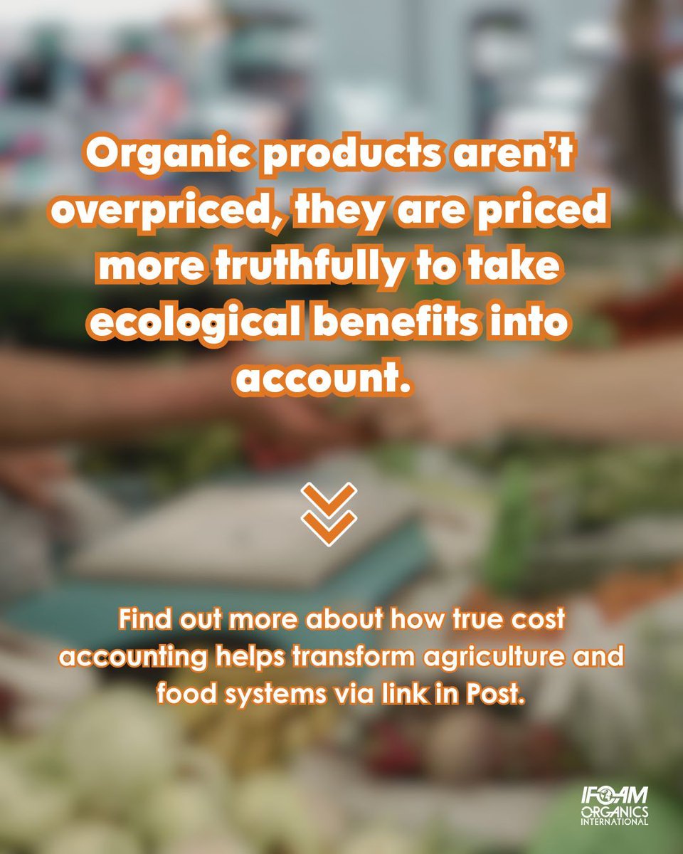 IFOAM - Organics International 🌱💚 (@ifoamorganics) on Twitter photo 💰 Organic isn’t overpriced — conventional is deceptively cheap.
"The true cost of our food is at least double, if not triple the market price we pay."
— Thomas Cierpka, IFOAM - Organics International, at Slow Food Germany (8 July 2025)
More: ifoam.bio/sites/default/… 💰 Organic isn’t overpriced — conventional is deceptively cheap.
"The true cost of our food is at least double, if not triple the market price we pay."
— Thomas Cierpka, IFOAM - Organics International, at Slow Food Germany (8 July 2025)
More: ifoam.bio/sites/default/…