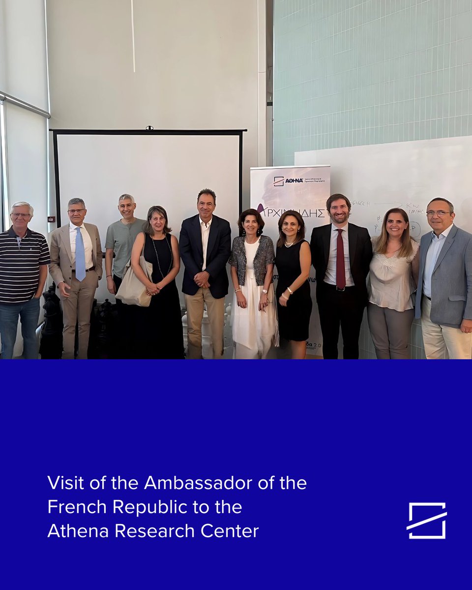 athenaRICinfo's tweet image. 🇬🇷🇫🇷 Honored to welcome H.E. Ambassador Laurence Auer to Athena Research Center! A visit focused on cooperation in research & innovation.
🔗 Learn more: bit.ly/4f29bLs
#AthenaRC #ResearchCollaboration