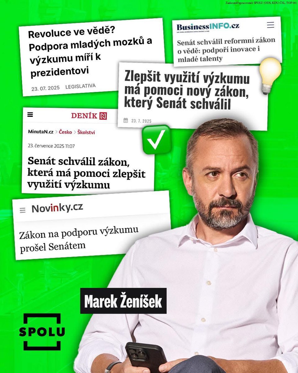 zenisek_m's tweet image. Je mi ctí podílet se na největší legislativní změně pro český výzkum za 20 let! 💚