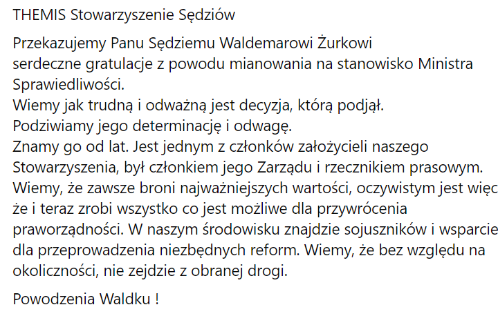 ThemisSedziow's tweet image. Gratulujemy i życzymy powodzenia
