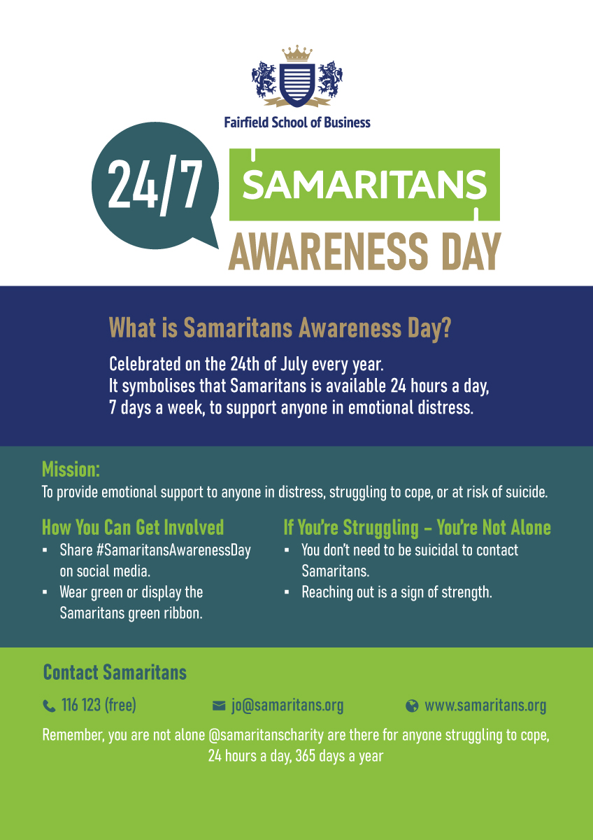 Today, #SamaritansAwarenessDay, a day that reminds us all of a simple truth: there’s strength in speaking and power in listening. 💚
Our factsheet shows how to reach out for support - and how you can help amplify this message.
Help is always just a call away.