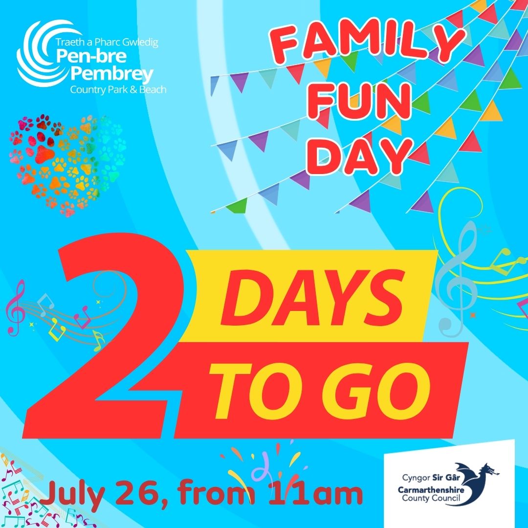 🎉 Only 2 Days to Go! 🎉
Get ready for Family Funday this Saturday 26th July from 11am!

🐾 Fun Dog Show
🎶 Live Music
🎈 Loads of Family Fun &amp; Activities

Mark your calendars and bring the whole family – it’s going to be a FUN day! 🥳

#FamilyFunday #PembreyCountryPark
