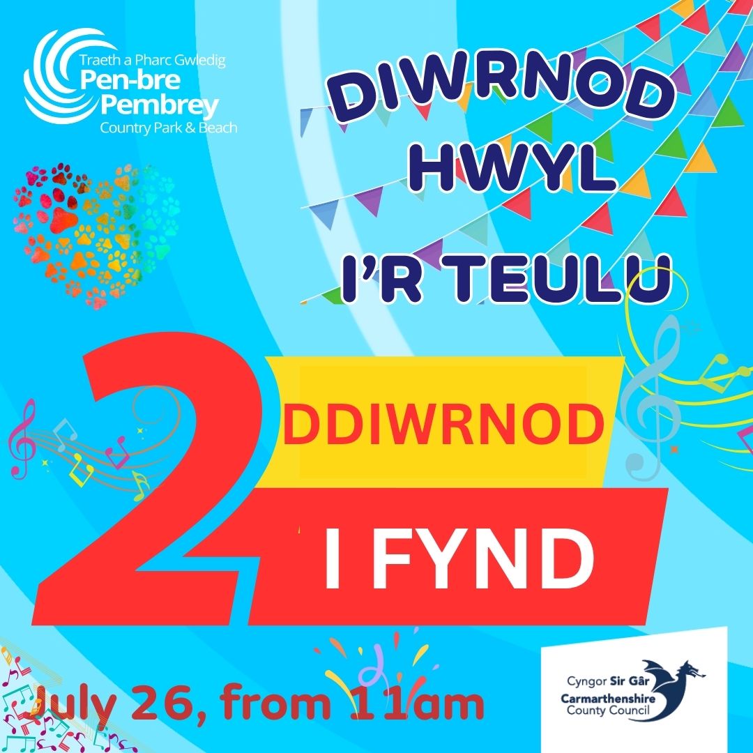 🎉 Dim ond 2 Ddiwrnod i Fynd! 🎉
Paratowch ar gyfer Diwrnod Hwyl i'r Teulu ddydd Sadwrn yma 26 Gorffennaf o 11am!
🐾 Sioe Gŵn Hwyl
🎶 Cerddoriaeth Fyw
🎈 Llwyth o Hwyl a Gweithgareddau i'r Teulu
Marciwch eich calendrau a dewch â'r teulu cyfan - mae'n mynd i fod yn ddiwrnod HWYL