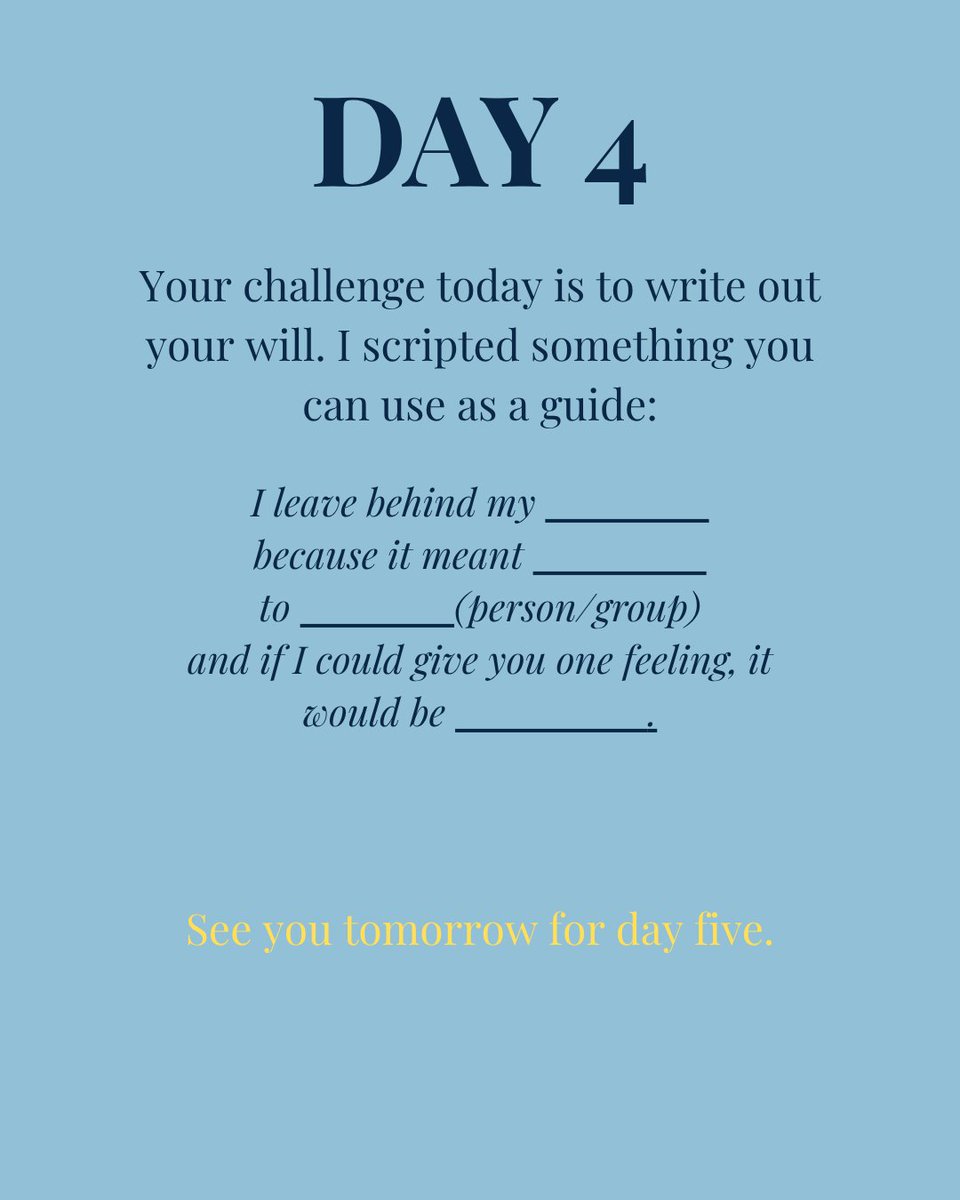 happyXperiment's tweet image. The plane was falling. There was an explosion. I thought I was going to die.
And in that moment, I realized:
I wanted to give while I was still alive to share in the joy.
That’s what Day 4 of #TheHappinessExperiment is about.
Today’s challenge: Write your living legacy.
What…