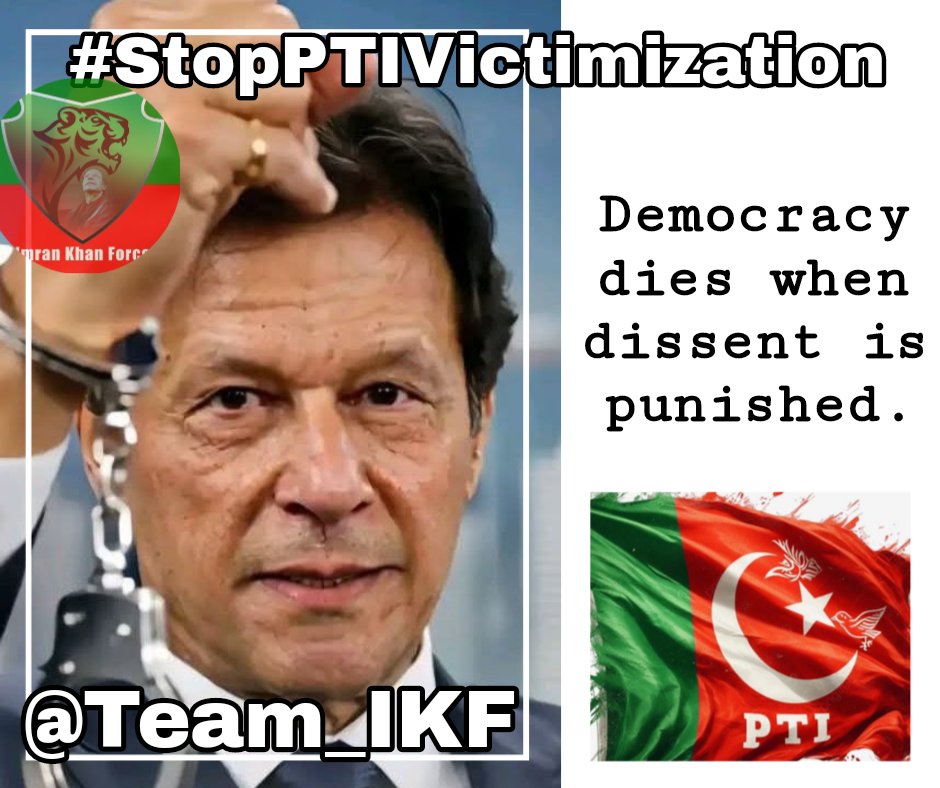 Imran Khan Lover (@fiyf5_) on Twitter photo This is not just the political targeting of one man.
It’s a systematic attempt to crush every voice that stands for justice, dignity, and independence.
We will not be silenced.
#StopPTIVictimization
<a href="/Team_IKF/">Imran Khan Force</a> <a href="/blch_zadi/">ماہ نور بلوچ ♥️</a> This is not just the political targeting of one man.
It’s a systematic attempt to crush every voice that stands for justice, dignity, and independence.
We will not be silenced.
#StopPTIVictimization
<a href="/Team_IKF/">Imran Khan Force</a> <a href="/blch_zadi/">ماہ نور بلوچ ♥️</a>