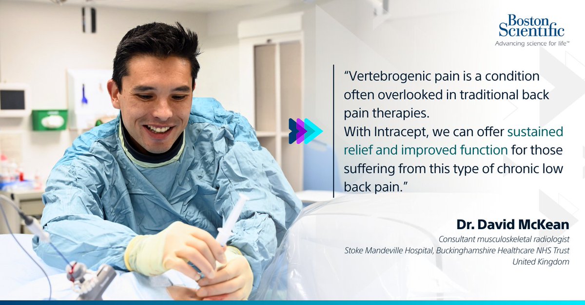 🥇 A new era for the treatment of vertebrogenic pain: <a href="/bostonsci/">Boston Scientific</a> introduces the Intracept™ Procedure in Europe. CE MDR approved with 5-year RCT data - read more: news.bostonscientific.eu/boston-scienti…
 
#BSCEMEA #Vertebrogenic #Intracept | <a href="/DrDavidMcKean/">David McKean</a> <a href="/BucksHealthcare/">Buckinghamshire Healthcare NHS Trust</a>