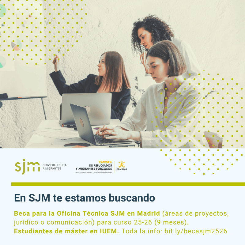 SJM España (@migrantes_sj) on Twitter photo 🤔¿Tienes pensado estudiar un Máster en Cooperación Internacional o Migraciones con <a href="/Comillas_iuem/">Comillas_IUEM</a>?
💼Gracias a la Cátedra <a href="/ComillasRefugio/">Cátedra Refugiados</a> ofrecemos un contrato en prácticas en la oficina SJM para el curso 25-26.
🙋🏾♀️¡Conoce más sobre cómo aplicar en files.griddo.comillas.edu/convocatoria-s…! 🤔¿Tienes pensado estudiar un Máster en Cooperación Internacional o Migraciones con <a href="/Comillas_iuem/">Comillas_IUEM</a>?
💼Gracias a la Cátedra <a href="/ComillasRefugio/">Cátedra Refugiados</a> ofrecemos un contrato en prácticas en la oficina SJM para el curso 25-26.
🙋🏾♀️¡Conoce más sobre cómo aplicar en files.griddo.comillas.edu/convocatoria-s…!