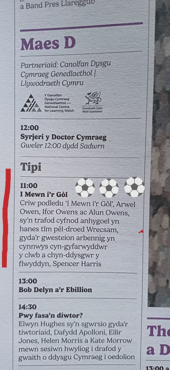 Dydd Sul 03/08/2025 YN FYW!

Gyda:
• Cyn-gyfarwyddwr #WxmAFC Spencer Harris <a href="/Tada1973/">Spencer Harris</a> 
• <a href="/HuwBirkhead/">Huw B</a>, tiwtor #Cymraeg y clwb

#Wrecsam #steddfod2025