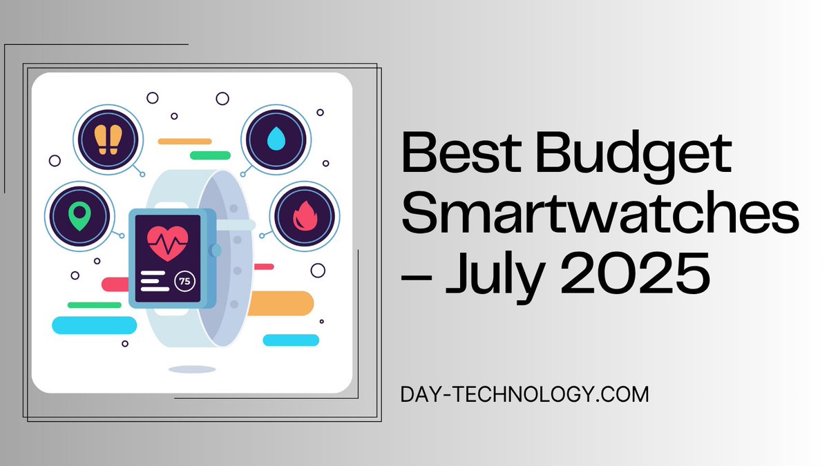 DayTechnology1's tweet image. 🧵 Best Budget Smartwatches in July 2025 – A Thread
Looking for feature-packed smartwatches without breaking the bank? 

Here are the top picks under budget 💸👇

#Smartwatch #TechIndia #BudgetTech