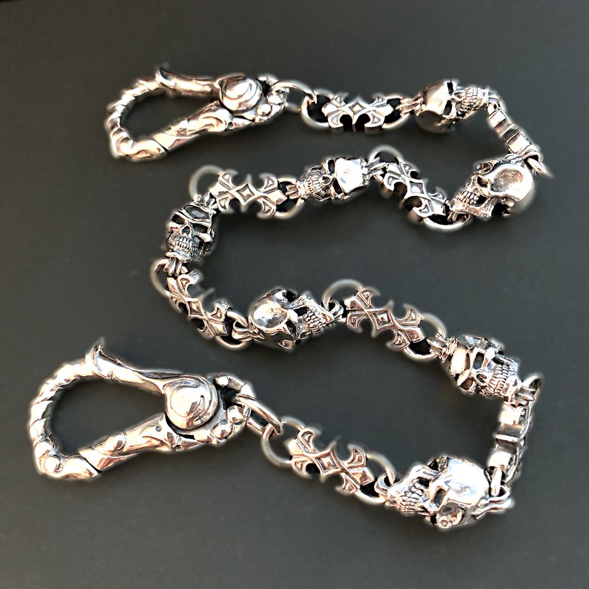 クレイジーピッグ WALLET CHAIN ウォレットチェーン シルバー　ユリ クレイジーピッグ WALLET CHAIN ウォレットチェーン シルバー ユリ