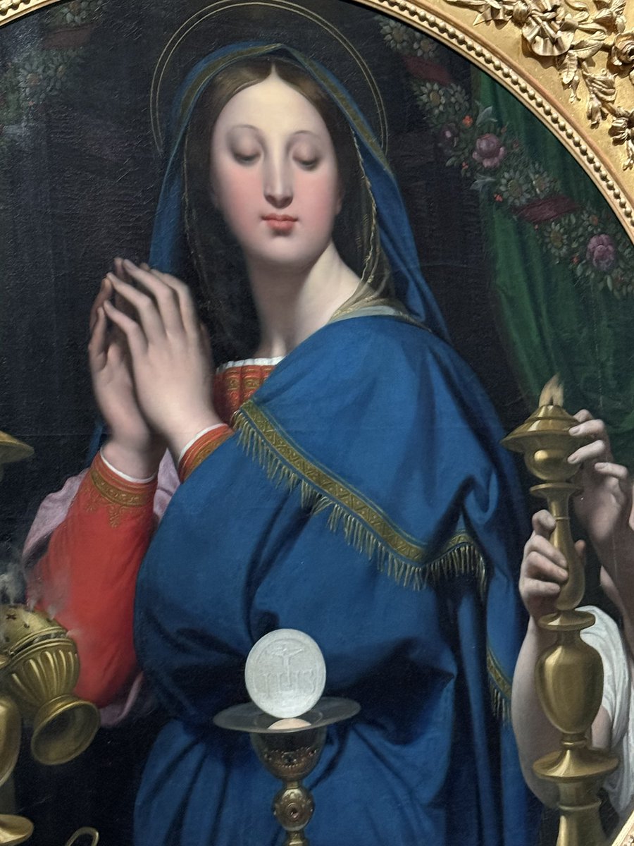 GChristiemd's tweet image. Our Lady adoring the Eucharist