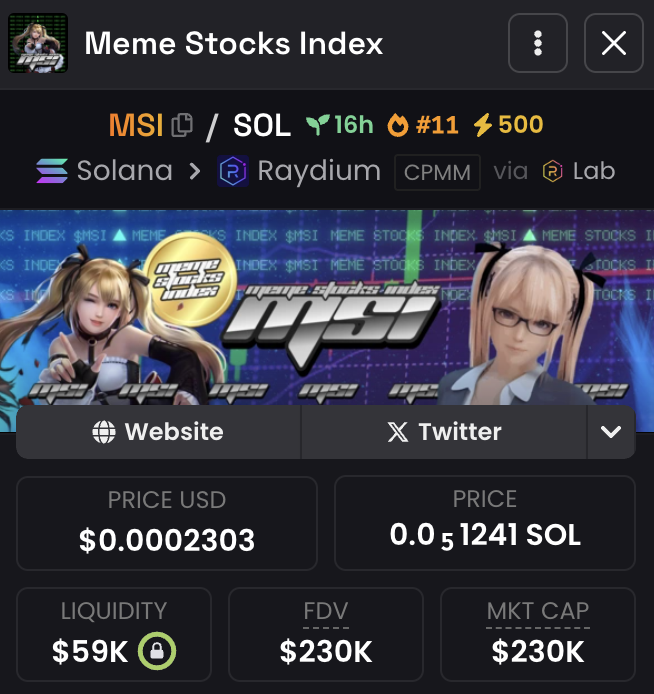 Obsilith1's tweet photo. Right now $MSI on way up charts are charging up for a breakout.

We are sitting at rank #11, making a solid push new ATH coming in hot.

Momentum is building, vibes are bullish, and we are just getting started. https://t.co/dxVytm8JNb