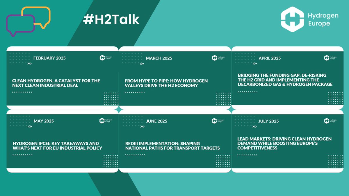 H2Europe's tweet image. #H2Highlights - Missed our live #H2Talk webinar series? No worries, recordings are available for you to watch anytime, anywhere.📹🌟Get insightful information, learn from expert speakers, &amp;amp; navigate through the latest trends in the #H2sector. Stay tuned⤵️
hydrogeneurope.eu/h2-talks/