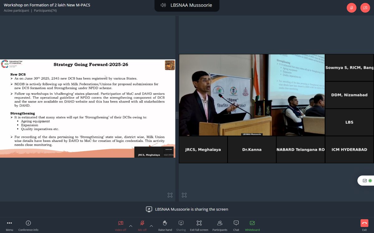 National Dairy Development Board (@nddb_coop) on Twitter photo Dr. V. Sridhar, Senior General Manager (Cooperative Services), NDDB, presented NDDB’s roadmap for White Revolution 2.0 during the national-level workshop “CHINTAN” on Cooperative Leadership for Viksit Bharat <a href="/2047/">Galina Dolenko</a>, organised by <a href="/MinOfCooperatn/">Ministry of Cooperation, Government of India</a> at <a href="/LBSNAA_Official/">LBSNAA</a>, Mussoorie. Dr. V. Sridhar, Senior General Manager (Cooperative Services), NDDB, presented NDDB’s roadmap for White Revolution 2.0 during the national-level workshop “CHINTAN” on Cooperative Leadership for Viksit Bharat <a href="/2047/">Galina Dolenko</a>, organised by <a href="/MinOfCooperatn/">Ministry of Cooperation, Government of India</a> at <a href="/LBSNAA_Official/">LBSNAA</a>, Mussoorie.