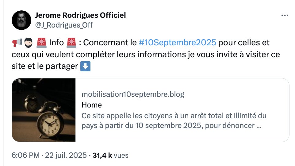GrablyR's tweet image. Le mouvement Bloquons Tout: comme un air de déjà-vu.
Poussé par un agrégat d'ex Gilets Jaunes, mais surtout de comptes antivax, pro-russes, ou relais des théories fumeuses autour de Brigitte Macron.