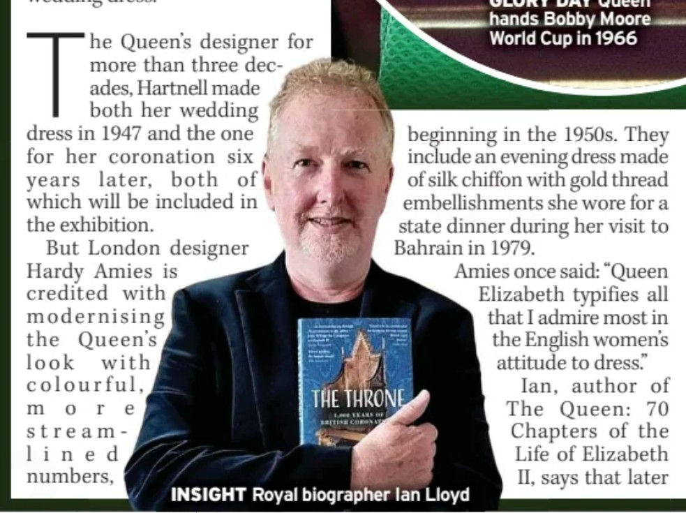 IanLloydRoyal's tweet image. Great to have helped @DailyMirror with its colourful piece on #QueenElizabethII and fashion. Many thanks to them for plugging my book &apos;The Queen 70 Chapters in the Life of Elizabeth II (@TheHistoryPress)