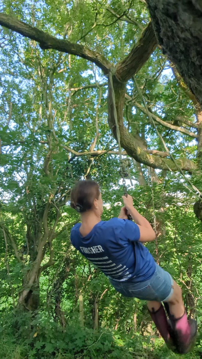 NotBadForHerAge's tweet image. Couldn't resist the rope swing in the garden this morning ๐ I'm impressed that I caught myself with the self-timer๐๐ ๐ท #