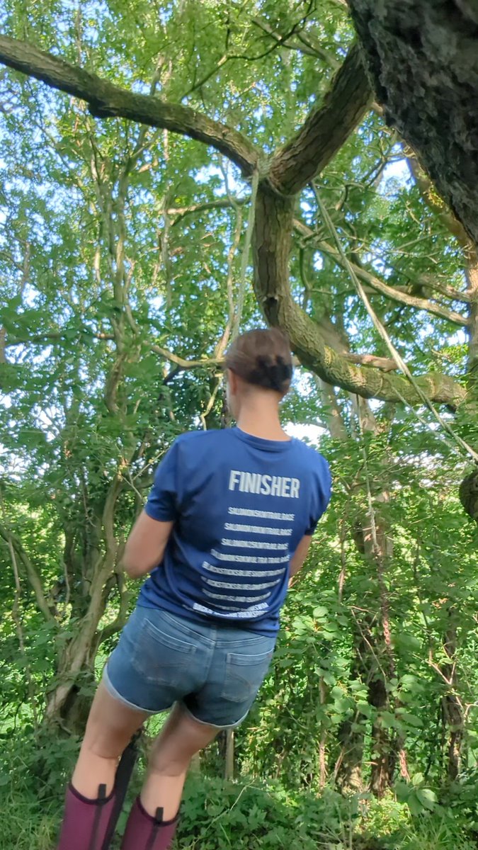 NotBadForHerAge's tweet image. Couldn't resist the rope swing in the garden this morning ๐ I'm impressed that I caught myself with the self-timer๐๐ ๐ท #