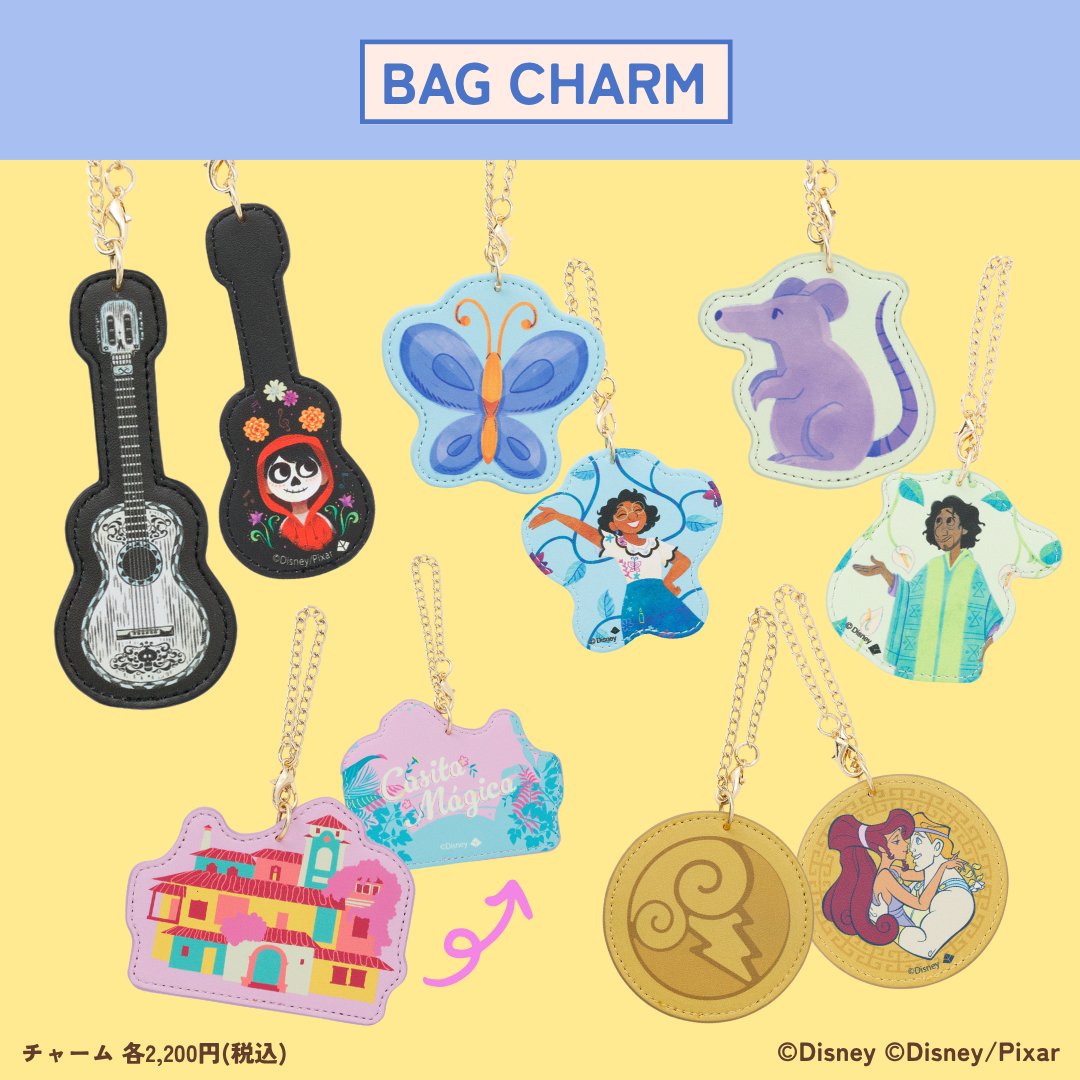 PlusAnq's tweet image. 【新商品のお知らせ】
エコバッグとバッグチャームが登場✨
8/6~ #DisneyTHEMARKET にて先行販売後、
8/19~ ECサイトにて販売開始いたします。
🦋『ミラベルと魔法だらけの家』
🎸『リメンバー・ミー』
⚡『ヘラクレス』
💿『私ときどきレッサーパンダ』
詳細を順次公開していきますのでお楽しみに✨
