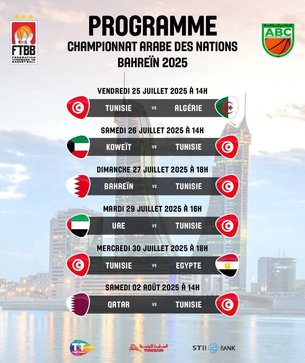 CBC_Valladolid's tweet image. 🏀 Nuestro Fares Ochi y su selección de Túnez inician mañana el Campeonato Árabe de Naciones de Baréin para preparar a su vez el #afrobasket2025 de Angola.
💪 Bahiya, @FaresOchi99!
@UEMC #PucelaBasket